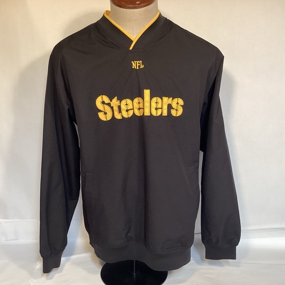 NFL Pittsburgh Steelers Pullover Windbreaker Men size Medium - Picture 1 of 9